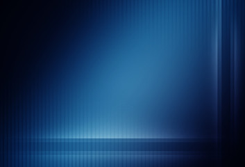 Dark blue abstract background with vertical and horizontal lines and neon glow