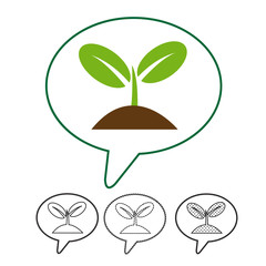 Plant tree icon vector