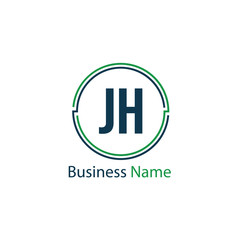 Initial Letter JH Logo Template Design