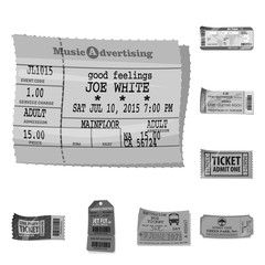 Isolated object of ticket and admission logo. Set of ticket and event vector icon for stock.