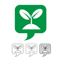 Plant tree icon vector