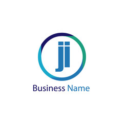 Initial Letter JI Logo Template Design