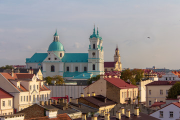 View of the Church of St. františek Xavier and the Church of the exaltation of the Holy cross