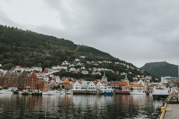 Fototapeta na wymiar The picturesque and historic Norwegian city of Bergen.