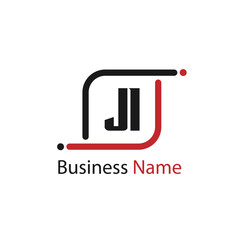 Initial Letter JI Logo Template Design