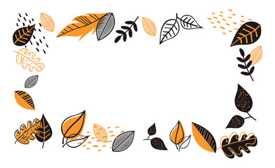 Fall, Autumn season vector illustration, banner, backgound