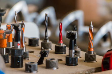 Furniture production. Woodworking equipment, raw materials and tools