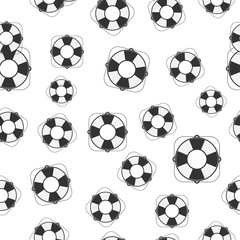 Seamless Lifebuoy Pattern.Vector Illustration