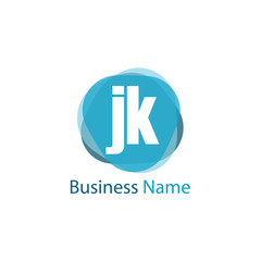 Initial Letter JK Logo Template Design