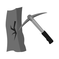 Vector illustration of mountaineering and peak icon. Set of mountaineering and camp vector icon for stock.