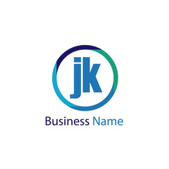 Initial Letter JK Logo Template Design