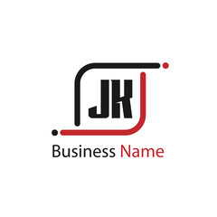 Initial Letter JK Logo Template Design