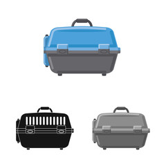 Vector illustration of suitcase and baggage symbol. Set of suitcase and journey stock vector illustration.