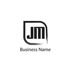 Initial Letter JM Logo Template Design