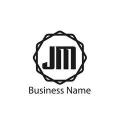 Initial Letter JM Logo Template Design