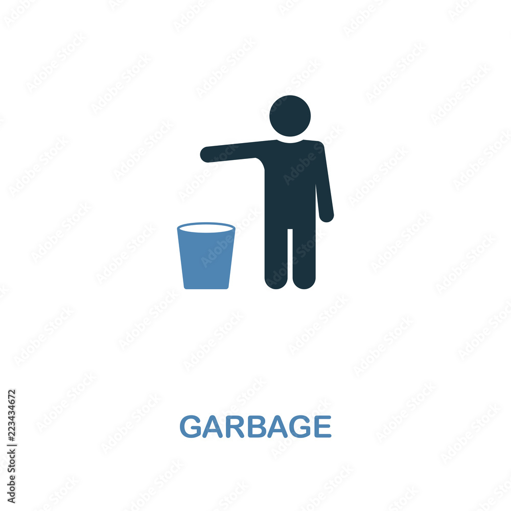 Poster garbage icon. monochrome style design from shopping center sign icon collection. ui. pixel perfect s