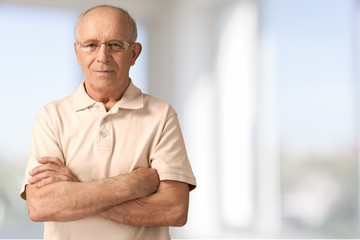 Naklejka premium Handsome senior man standing