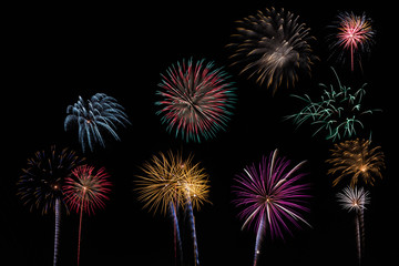 Fireworks in the sky