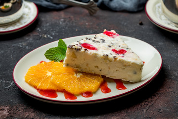 Homemade ice cream cassata