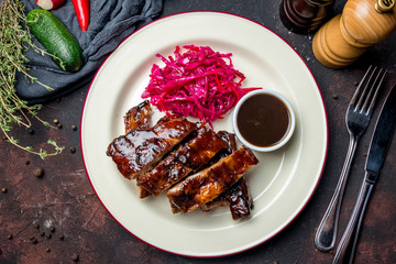 Barbecue pork ribs