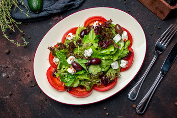 Greek salad with feta