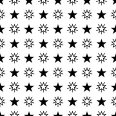 Seamless background with stars, endless stylish texture