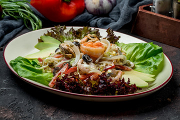 Salad with seafood