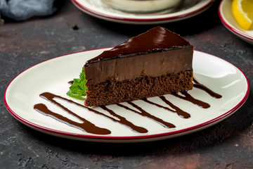 Chocolate cake slice