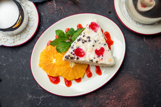 Homemade ice cream cassata