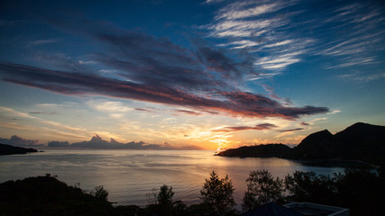 sunset over the ocean