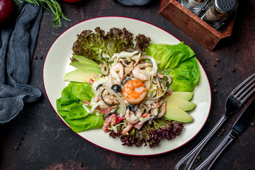 Salad with seafood