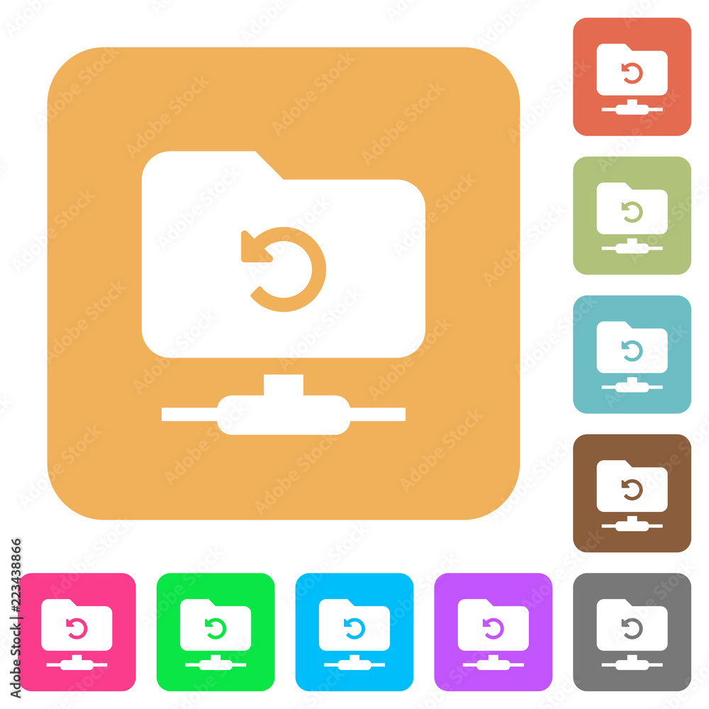 Poster ftp undo rounded square flat icons