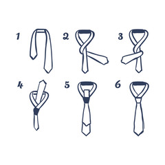 How To Tie A Tie on white background studio shot of expensive modern silk tie