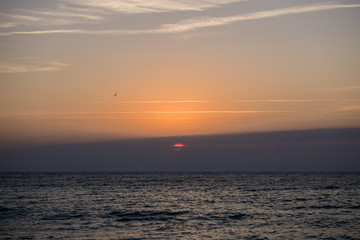 Naklejka na ściany i meble Sunrise over the Black Sea (Protected Sea, Rasseika)