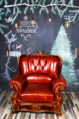 sofa in the  Christmas room