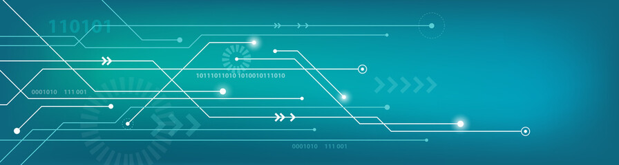 digital technology banner / background - vector illustration