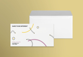 Envelope Layout with Pastel Shapes