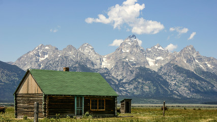 Jackson Hole Building with Mountain View