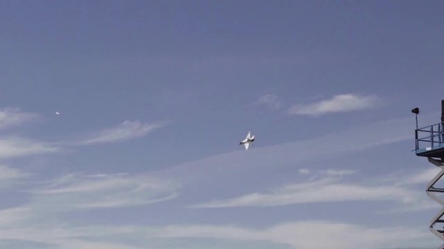 Thunderbird Jet does a Fast Fly-By at Airshow