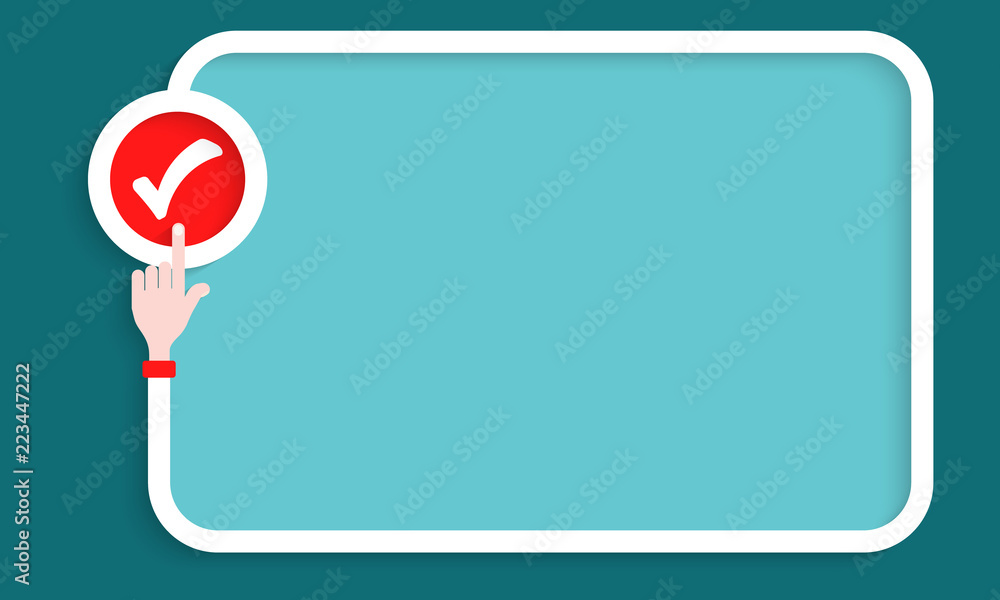 Poster a white text frame for your text and check box