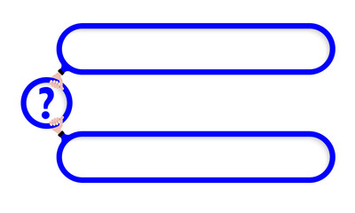 Fototapeta premium Two vector text frames with question mark