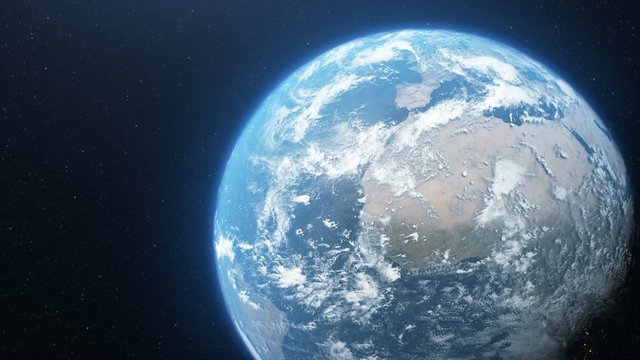 Ultra Realistic Earth from Space Dolly Zoom