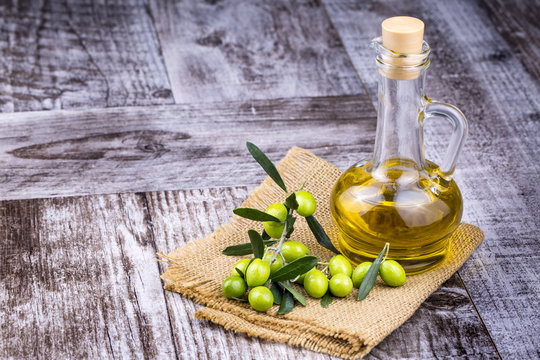 Fresh olive and olive oil