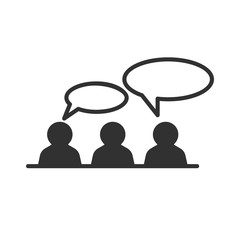 Communication. People and speech clouds