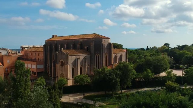barcelona air view above sarria parc de reventos