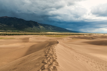 Fototapeta na wymiar Thunderstorm at Great Sand Dunes National Park