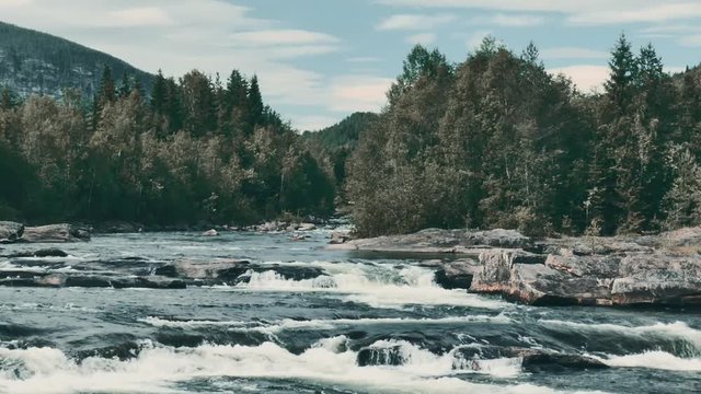 Wild River Stream In Norway - Graded Version