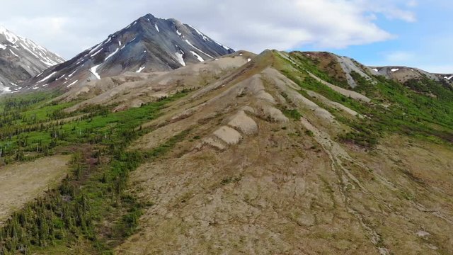A flight over some mountains in alaska near Paxton.
