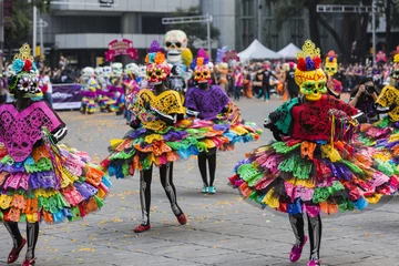 Zelfklevend Fotobehang Dag van de Doden-parade © memotlacuilo