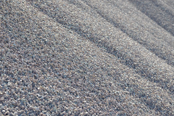 Breakstone background. Road gravel. Gravel texture. Crushed Gravel background. Piles of limestone rocks. Break stones on construction site.